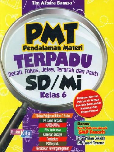 Cover Buku PMT Pendalaman Materi Terpadu SD/Mi Kelas 6