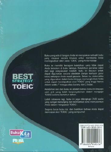 Cover Belakang Buku Best Strategy Of Toeic+Cd