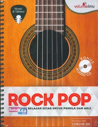 Cover Depan Buku Rock Pop+Cd: Cara Cepat Belajar Gitar Untuk Pemula&Ahli