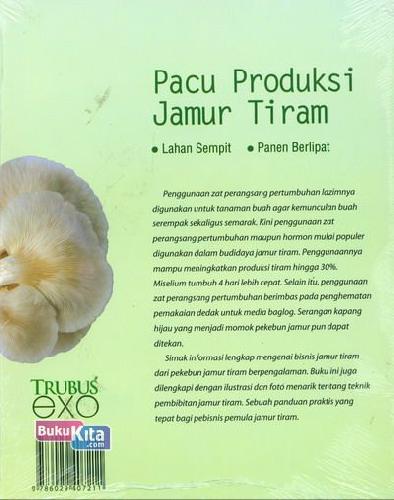 Cover Belakang Buku Pacu Produksi Jamur Tiram