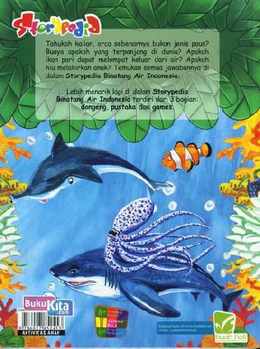 Cover Belakang Buku Storypedia Binatang Air Indonesia