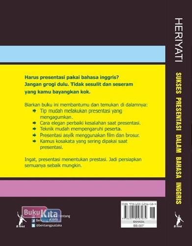 Cover Belakang Buku Sukses Presentasi Dalam Bahasa Inggris
