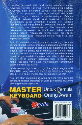 Cover Belakang Buku Master Keyboard Untuk Pemula&Orang Awam+Vcd
