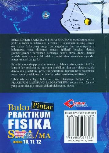 Cover Belakang Buku Sma/Ma Kl 10-12 Buku Pintar Praktikum Fisika+Vcd