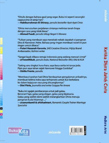 Cover Belakang Buku Ketika Dhira Jatuh Cinta