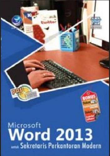 Cover Buku Microsoft Word 2013 Utk Sekretaris Perkantoran Modern