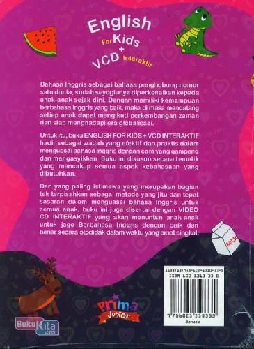 Cover Belakang Buku English For Kids + Cd