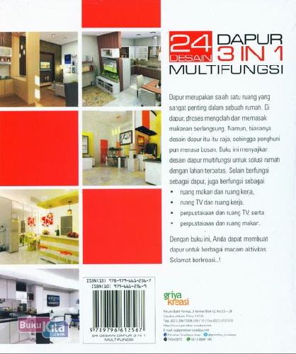Cover Belakang Buku 24 Desain Dapur 3 In 1 Multifungsi