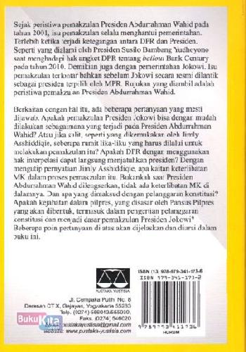 Cover Belakang Buku Skenario Pemakzulan Presiden Jokowi
