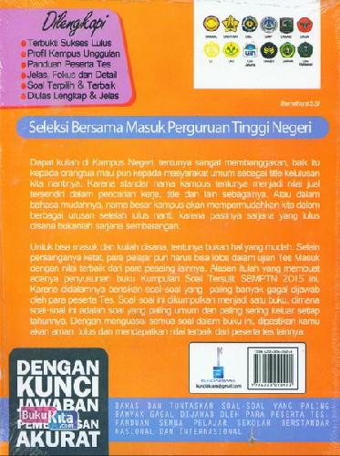 Cover Belakang Buku Sekali Baca Langsung Inget : Kumpulan Soal Tersulit Dalam SBMPTN IPS 2015