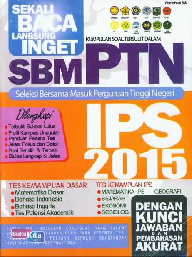 Cover Buku Sekali Baca Langsung Inget : Kumpulan Soal Tersulit Dalam SBMPTN IPS 2015