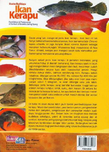 Cover Belakang Buku Usaha Budidaya Ikan Kerapu
