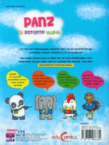Cover Belakang Buku PANZ SI DETEKTIF ULUNG