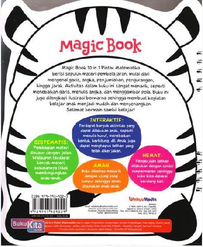 Cover Belakang Buku Magic Book 10 In 1 Pintar Matematika 5+ Thn Bonus Spidol