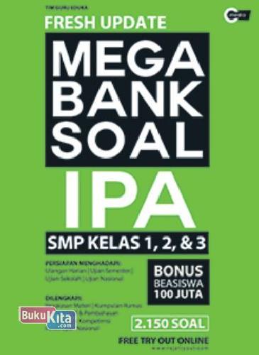 Cover Buku Fresh Update Mega Bank Soal IPA SMP Kelas 1, 2, & 3