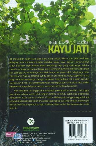 Cover Belakang Buku Budi Daya & Bisnis Kayu Jati
