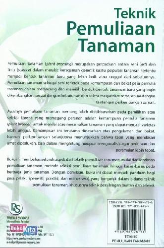 Cover Belakang Buku Teknik Pemuliaan Tanaman Ed Revisi