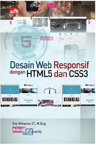 Cover Buku Desain Web Responsif Dengan Html 5 & Css 3