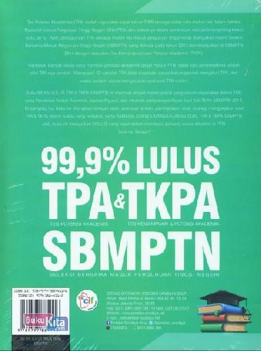 Cover Belakang Buku 99,9% Lulus Tpa&Tkpa Sbmptn