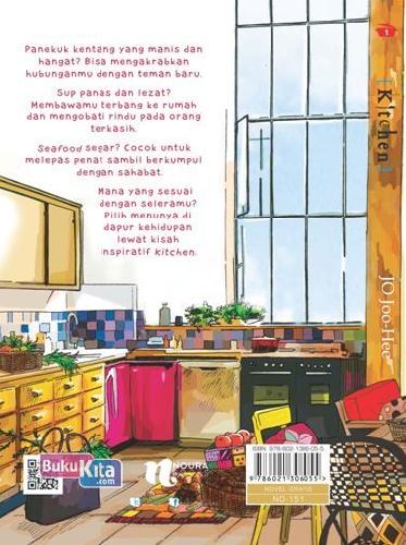 Cover Belakang Buku Kitchen 1 : Tempat Semua Kisah Lezat Dimulai (Novel Grafis)