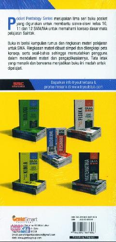 Cover Belakang Buku SMA 10-12 Pocket Pentalogy Series Ringkasan Materi Kimia