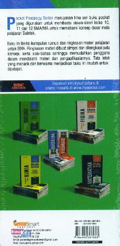 Cover Belakang Buku SMA 10-12 Pocket Pentalogy Series Ringkasan Materi Biologi