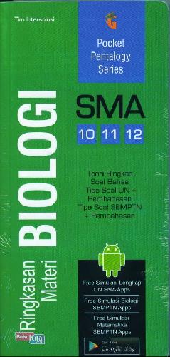 Cover Buku SMA 10-12 Pocket Pentalogy Series Ringkasan Materi Biologi