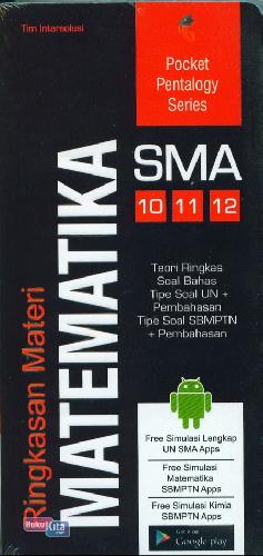 Cover Buku SMA 10-12 Pocket Pentalogy Series Ringkasan Materi Matematika