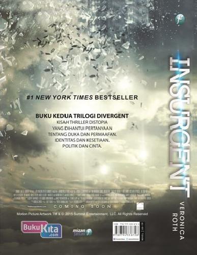 Cover Belakang Buku Insurgent Movie Tie-In