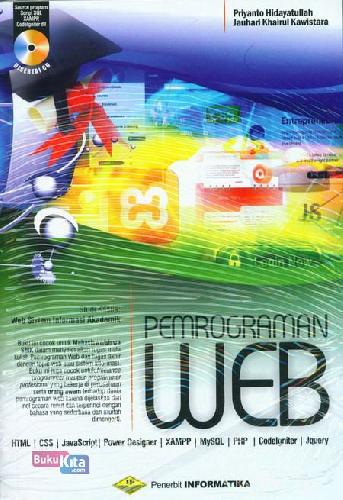 Cover Buku Pemrograman Web ( HTML/CSS/JavaScript/Power Designer/XAMPP/PHP/Codelgniter/Jquery )