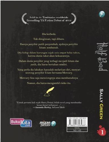 Cover Belakang Buku Half Life Trilogy #1: Half Bad