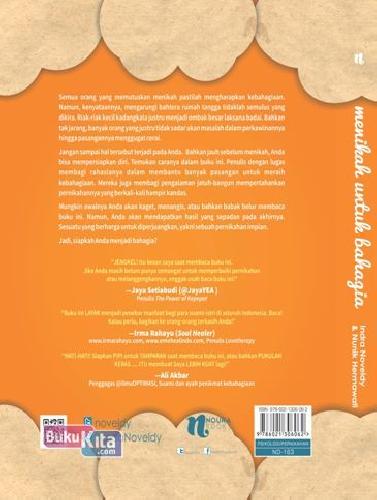 Cover Belakang Buku Menikah Untuk Bahagia - Ed Exclusive
