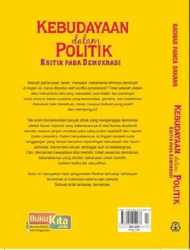 Cover Belakang Buku Kebudayaan Dalam Politik Kritik Pada Demikrasi