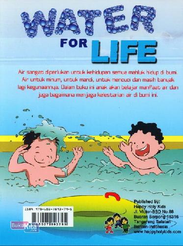 Cover Belakang Buku Water For Life - Air Untuk Kehidupan (Bilingual)