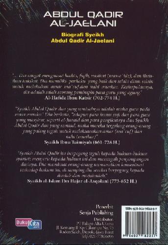 Cover Belakang Buku Abdul Qadir Al-Jaelani