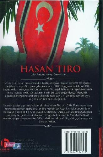 Cover Belakang Buku Hasan Tiro : Jalan Panjang Menuju Damai Aceh