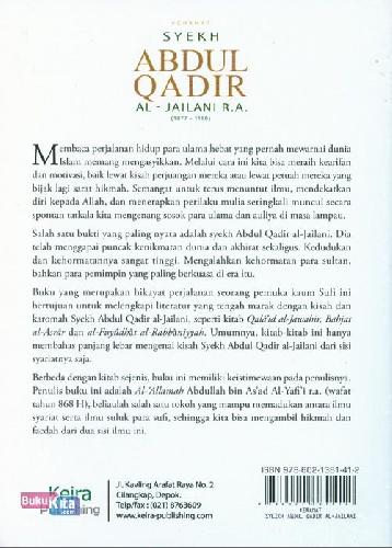 Cover Belakang Buku Keramat Syekh Abdul Qadir Al Jailani R A