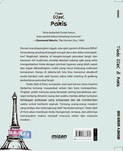 Cover Belakang Buku Tiada Ojek Di Paris