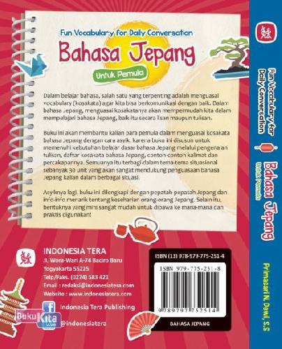 Cover Belakang Buku Fun Vocabulary For Daily Conversation Bahasa Jepang