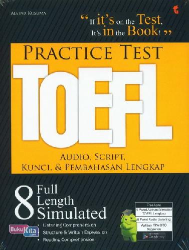 Cover Buku Practice Test Toefl
