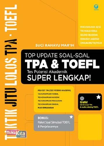 Cover Buku Taktik Jitu Lolos Tpa-Toefl: Top Update Soal2 Tpa & Toefl Super Lengkap + Cd