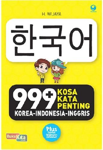 Cover Buku 999+ Kosakata Penting Korea-Indonesia-Inggris