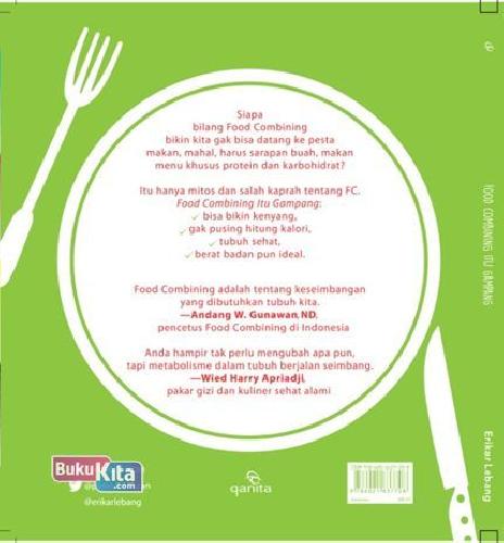Cover Belakang Buku Food Combining Itu Gampang Ed Diperkaya-New