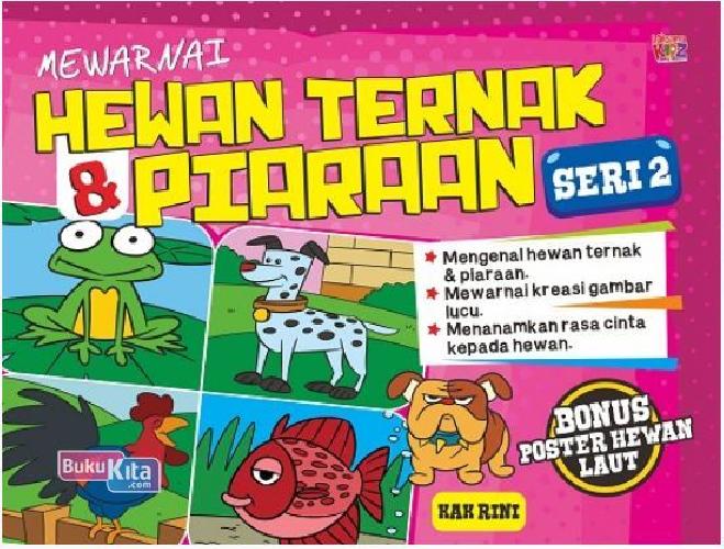 Cover Buku Mewarnai Hewan Ternak&Piaraan Seri 2