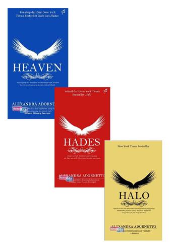 Cover Belakang Buku Paket Trilogi Halo+Hades+Heaven