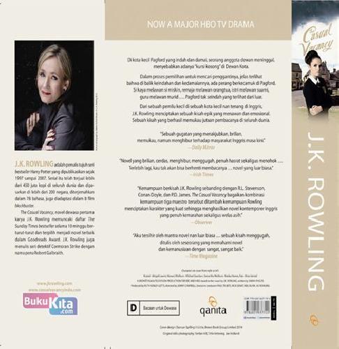 Cover Belakang Buku Casual Vacancy (Miniseries Tie-In)