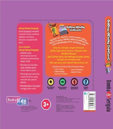 Cover Belakang Buku Odong2 Dongeng: Domba&Serigala