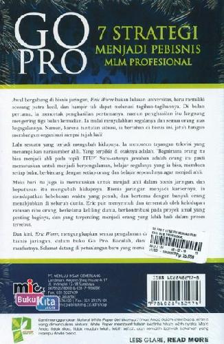 Cover Belakang Buku Go Pro 7 Strategi Menjadi Pebisnis Mlm Profesional