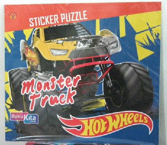 Cover Buku Sticker Puzzle Hot Wheels : Monster Truck