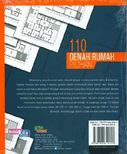 Cover Belakang Buku 110 Denah Rumah Pilihann
